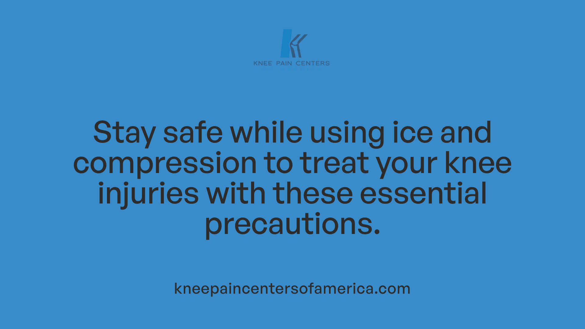 Stay safe while using ice and compression to treat your knee injuries with these essential precautions.