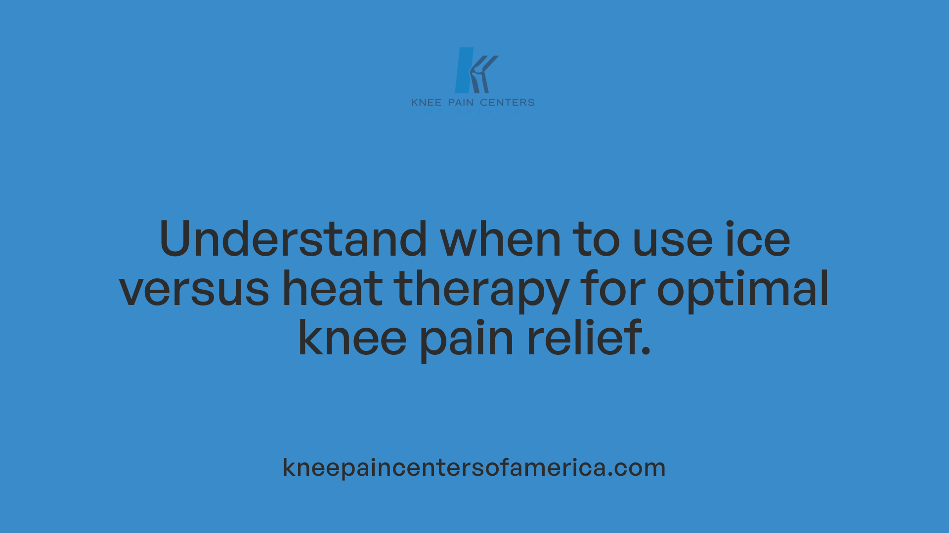 Understand when to use ice versus heat therapy for optimal knee pain relief.